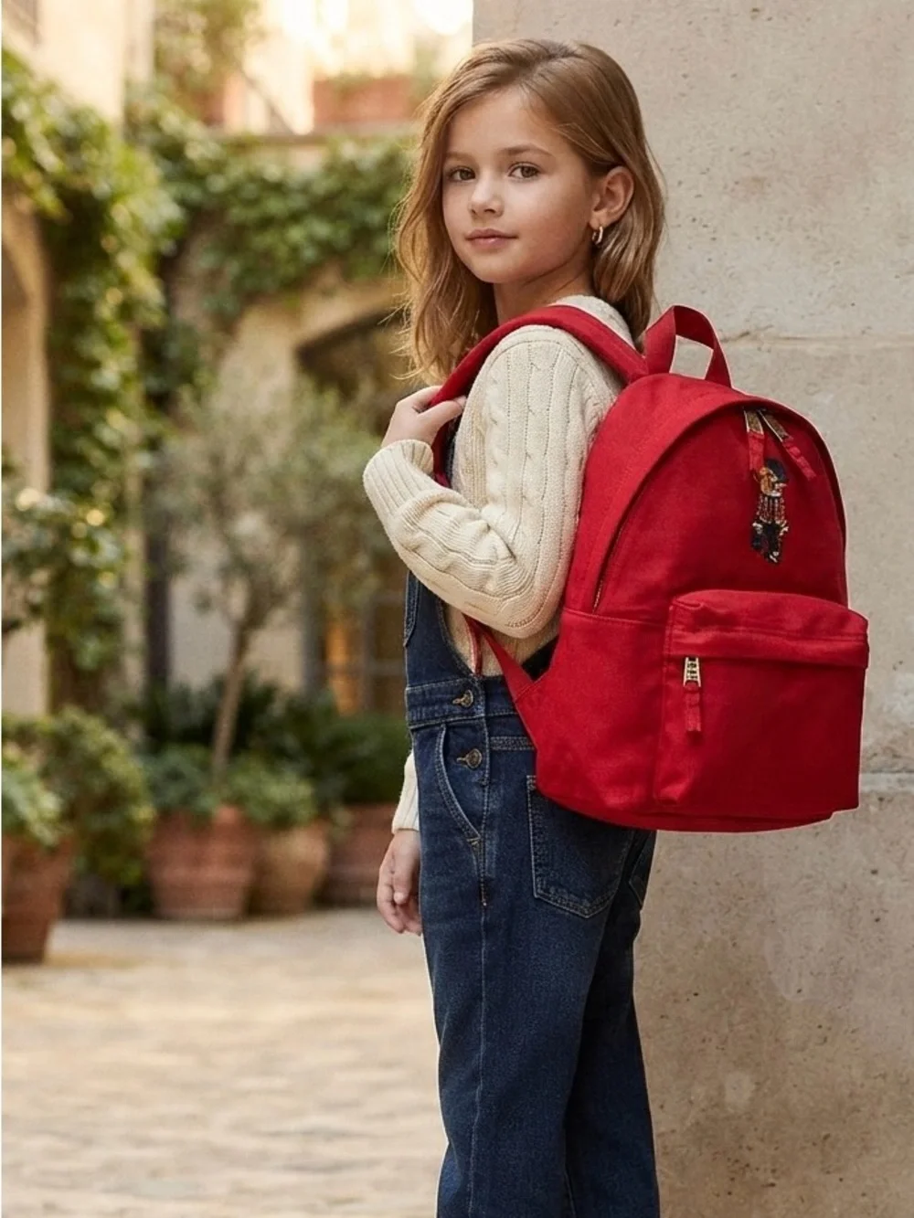NWT❤️Polo Ralph Lauren Kids Canvas Polo Bear Backpack - Classic School Backpack